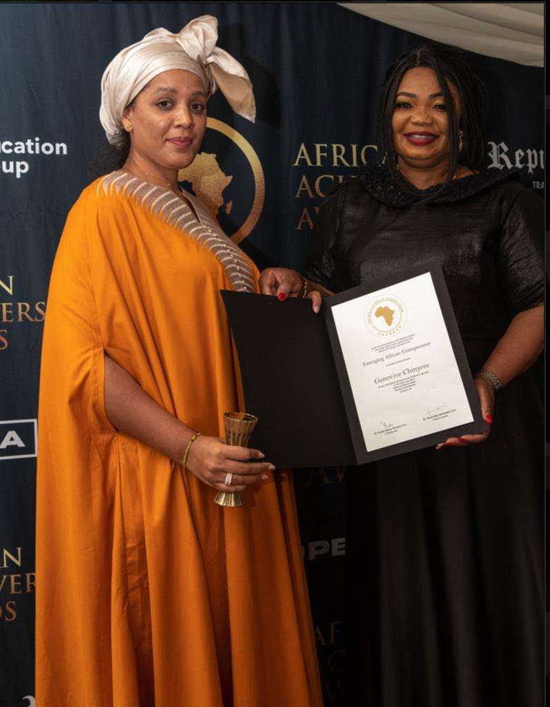 Jenovive Chinyere at the African Achievers Awards